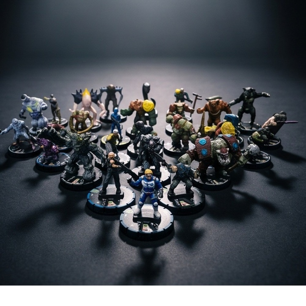 Vintage Y2K WizKids Mage Knight Marvel HeroClix Miniature Figure Mixed Lot of 28